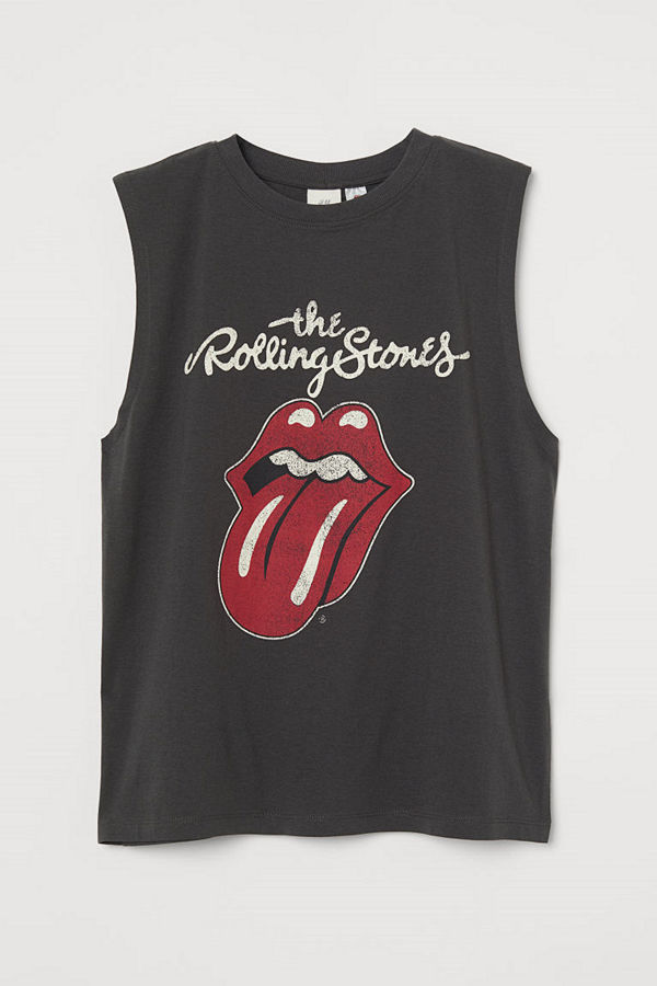 H&M Tanktop med tryck grå