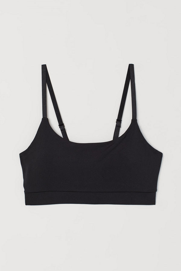 H&M Sport-bh Medium support svart
