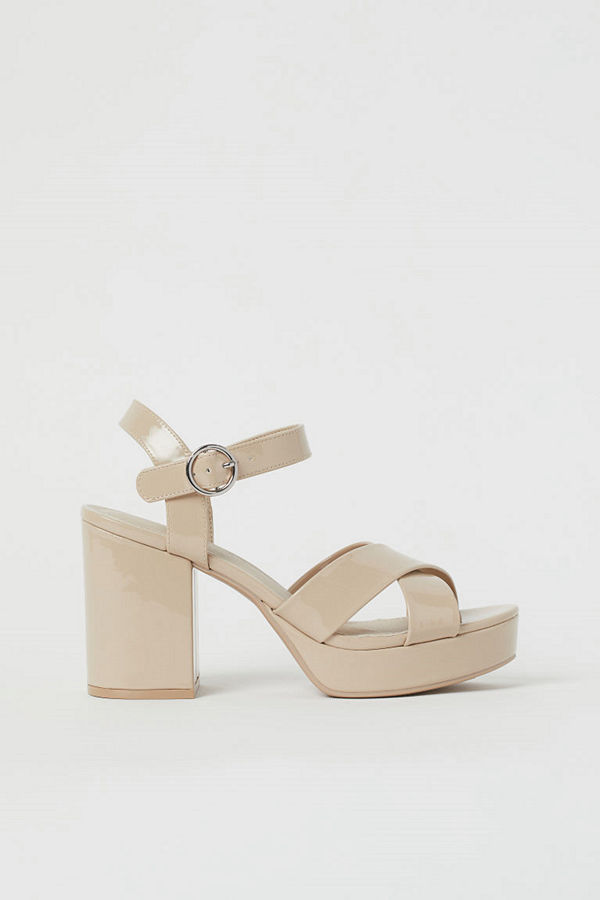H&M Platåsandaletter beige