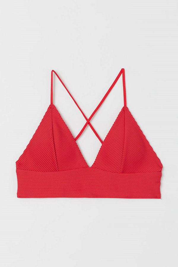 H&M Vadderad bikinitopp röd