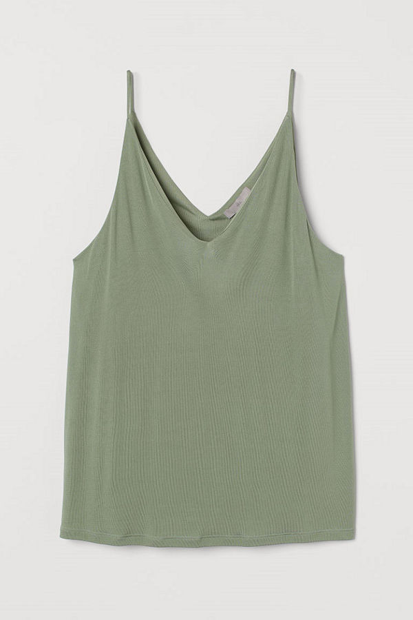 H&M V-ringat linne grön