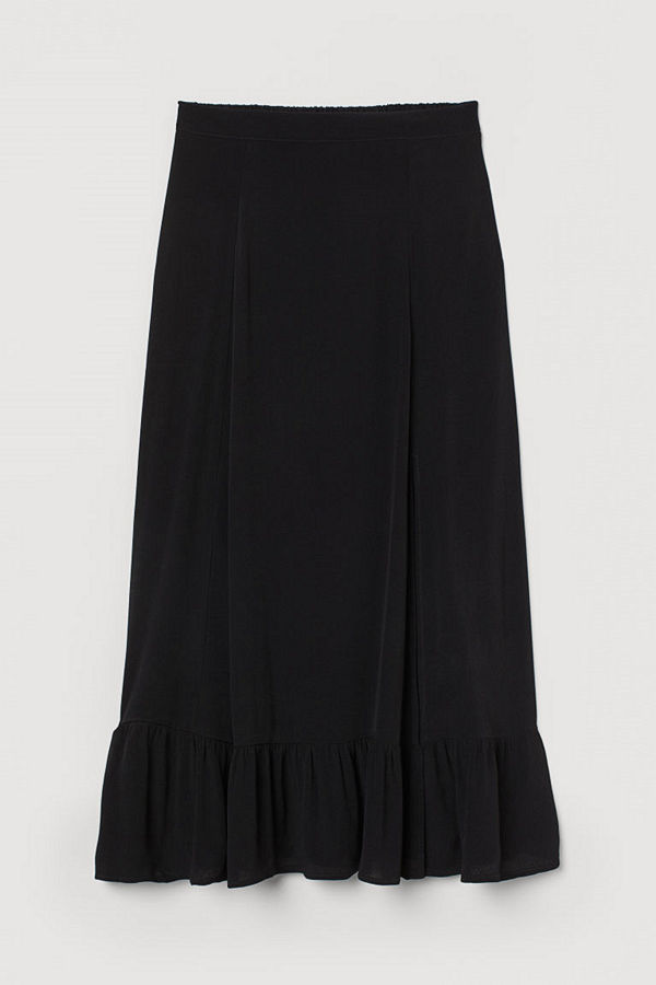 H&M Knälång kjol svart