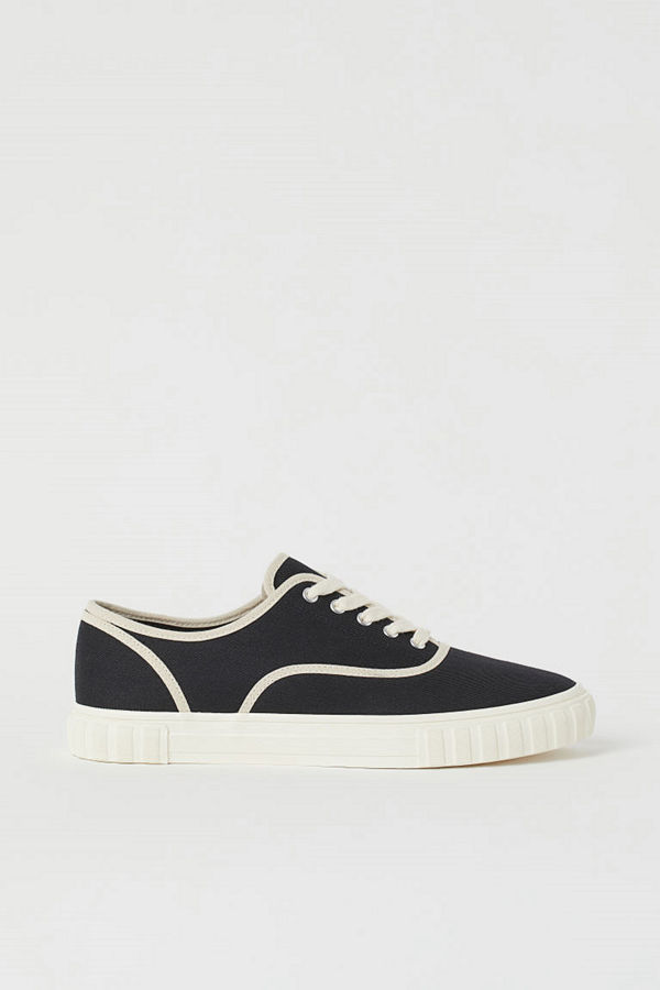 H&M Sneakers i twill svart