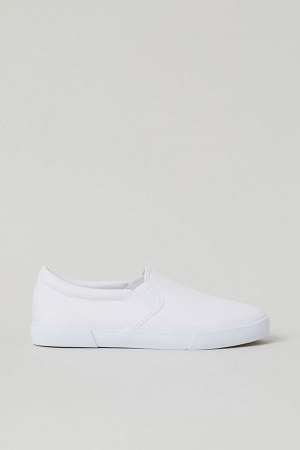 H&M Slip on-sneakers vit