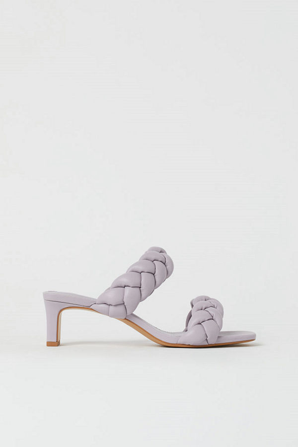 H&M Flätade sandaletter lila