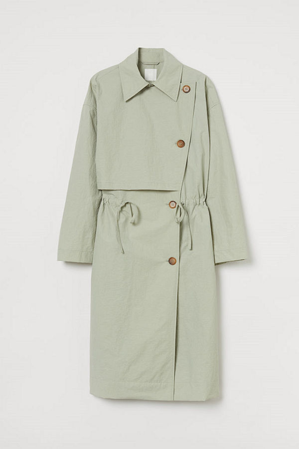 H&M Trenchcoat grön