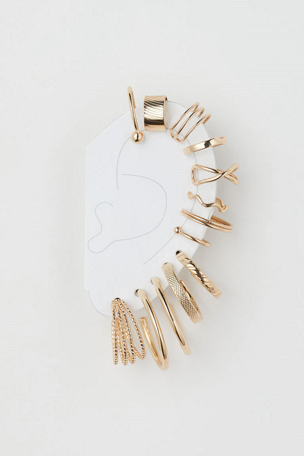 H&M Örhängen och earcuffs guld