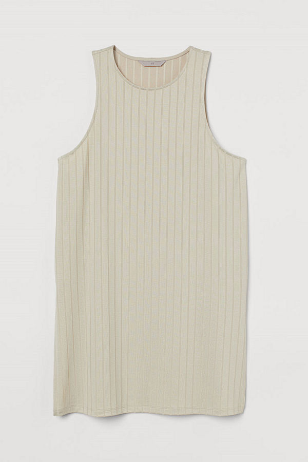 H&M Ribbad tanktop beige