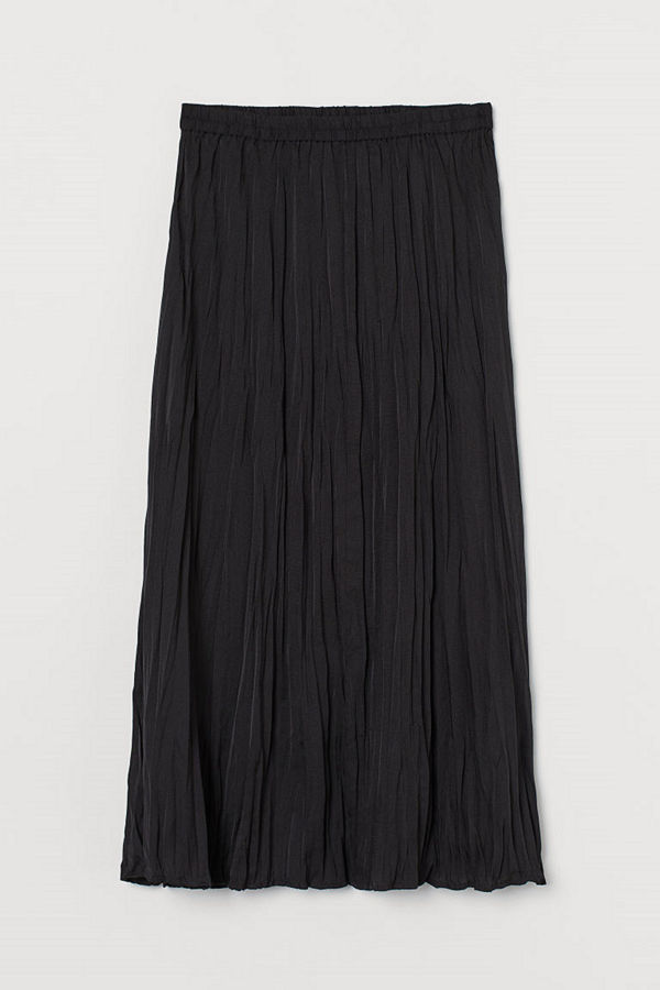 H&M Krinklad kjol svart