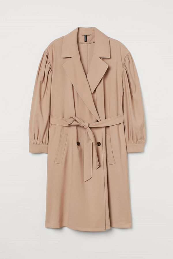 H&M H & M+ Kort trenchcoat beige