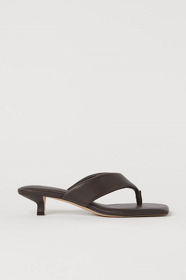 H&M Slip in-sandaletter brun