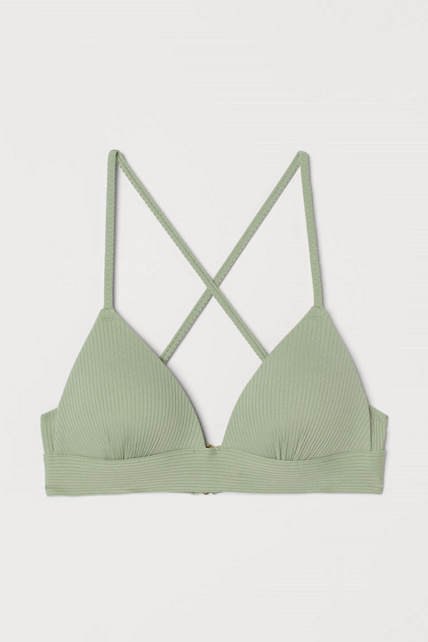 H&M Push up bikini-bh grön