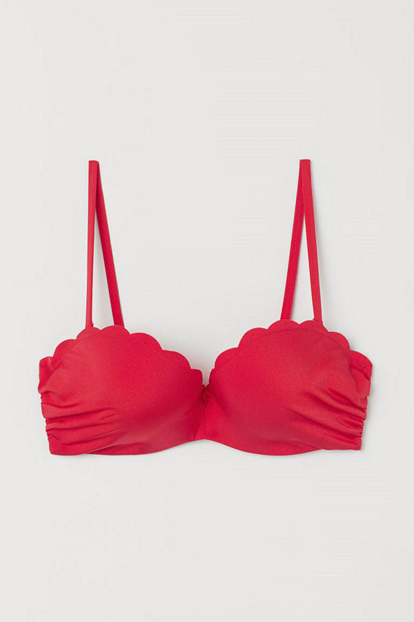 H&M Super push up bikini-bh röd