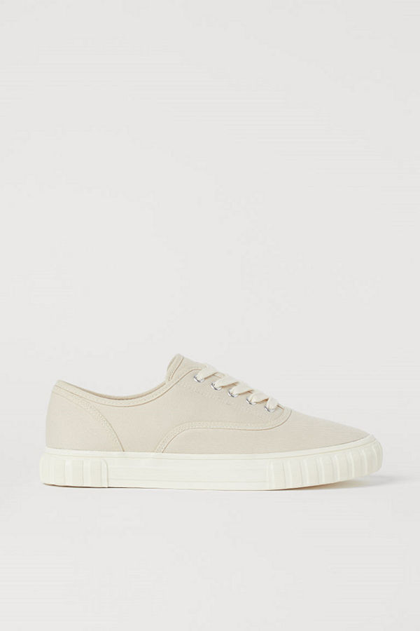 H&M Sneakers i twill beige