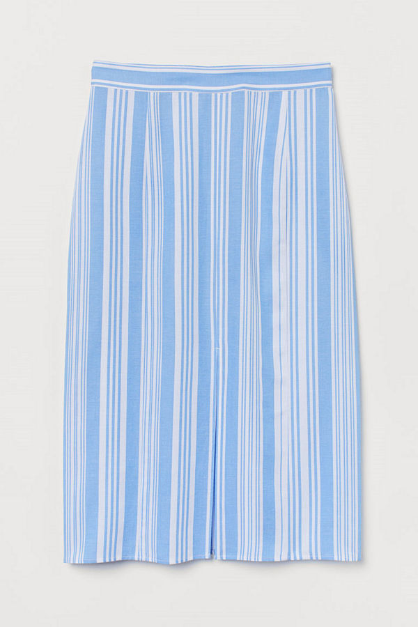 H&M Kjol i lyocellmix blå