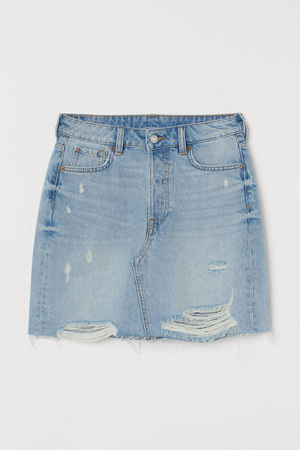 H&M Jeanskjol blå