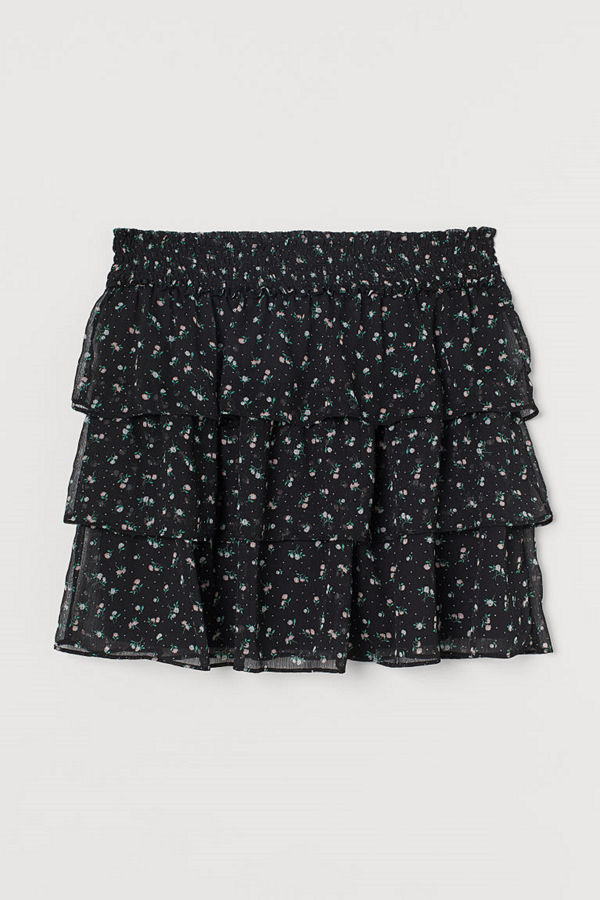 H&M Volangkjol svart