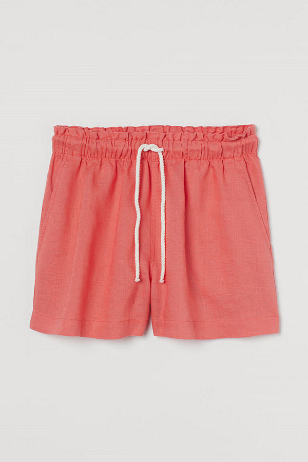 H&M Linneshorts orange