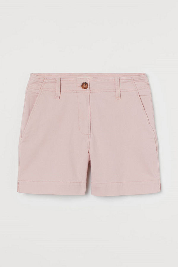 H&M Shorts i bomullstwill orange