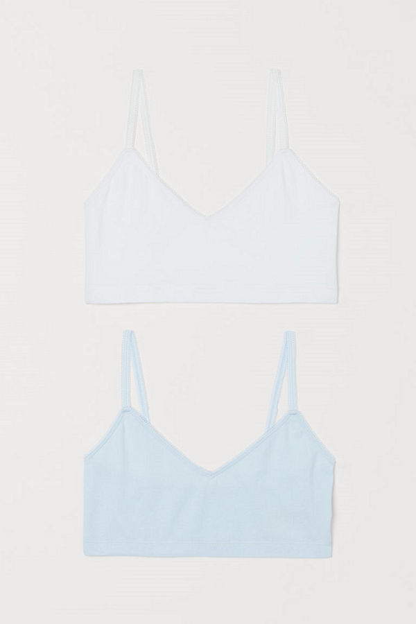H&M 2-pack bomullstopp blå