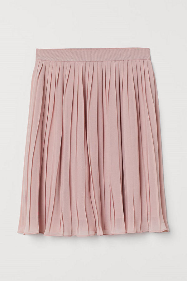 H&M Plisserad kjol rosa