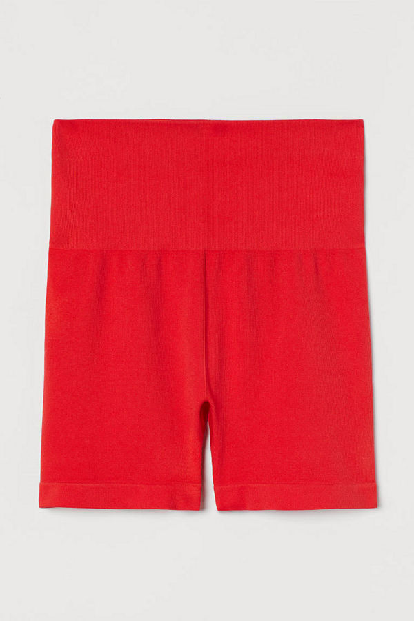 H&M Seamless hotpants röd
