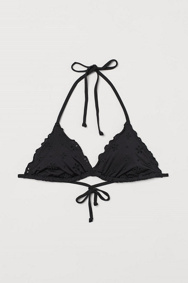 H&M Vadderad trekantsbikini-bh svart