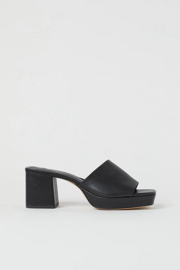 H&M Sandaletter med blockklack svart