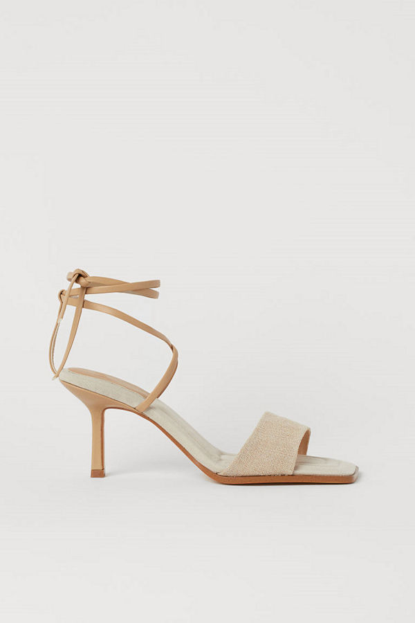 H&M Sandaletter med snörning beige