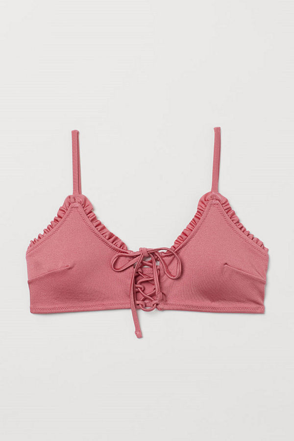 H&M Vadderad bikinitopp rosa