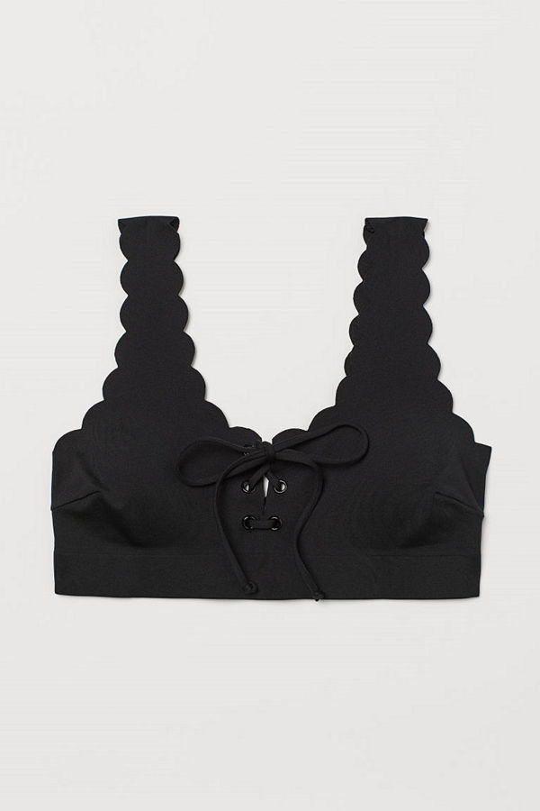 H&M Vadderad bikinitopp svart