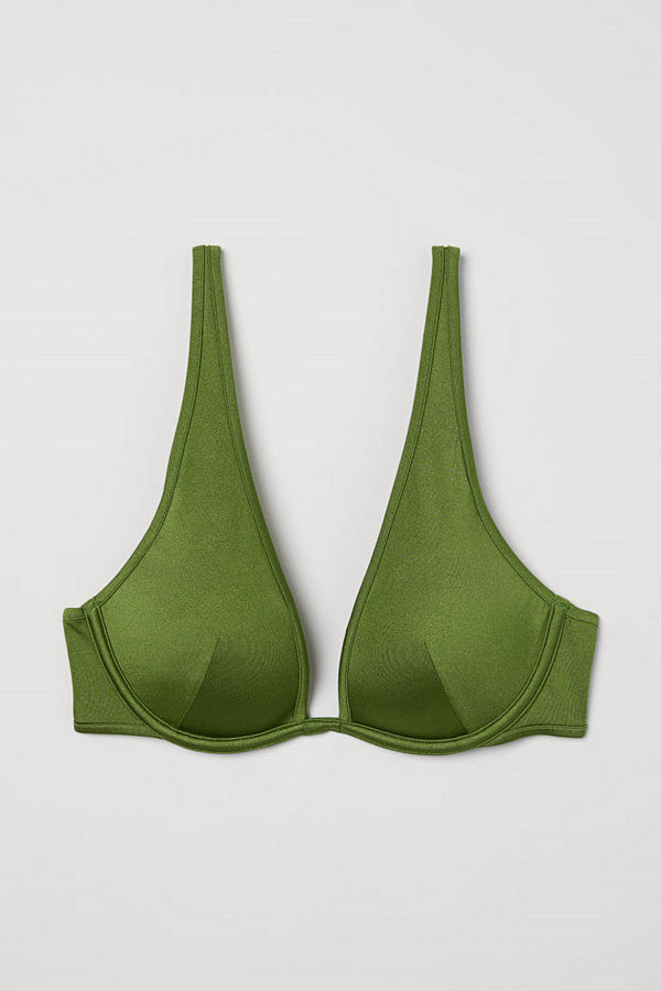 H&M Push up bikini-bh grön