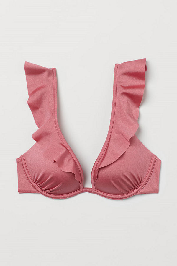 H&M Push up bikini-bh rosa