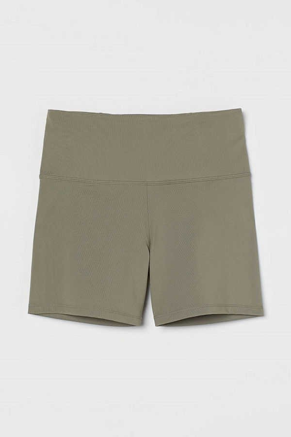 H&M Hotpants High Waist grön