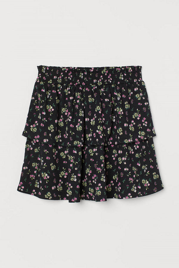 H&M Volangkjol svart