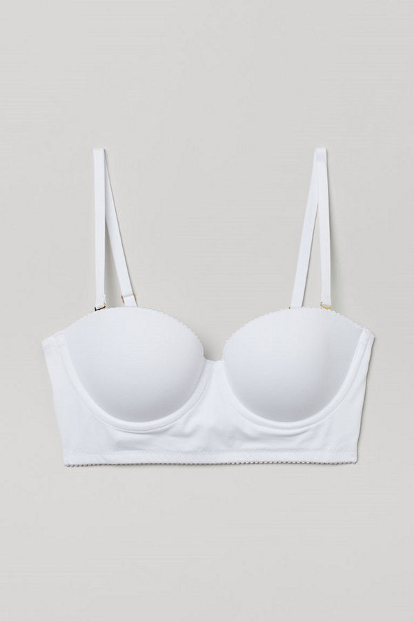 H&M Vadderad bralette vit