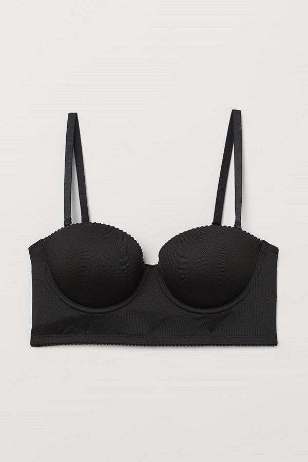 H&M Vadderad bralette svart