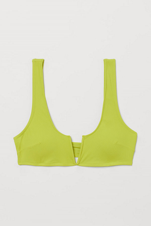 H&M Vadderad bikinitopp grön
