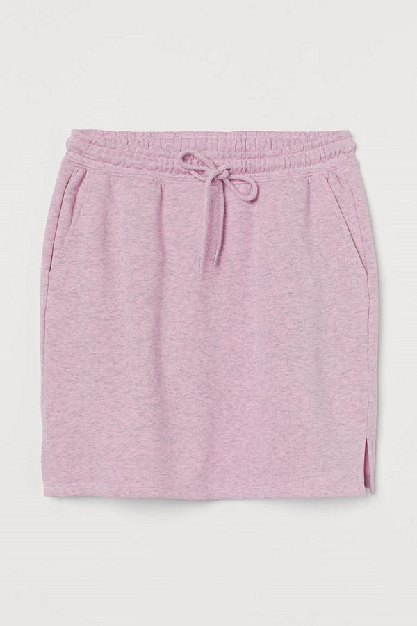H&M Kort sweatshirtkjol rosa