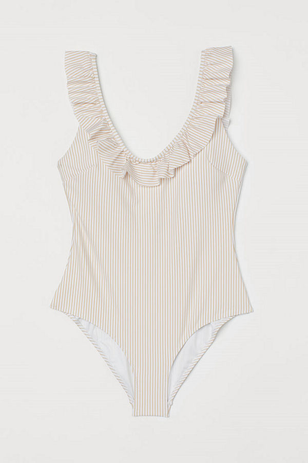 H&M Baddräkt med vadderade kupor beige