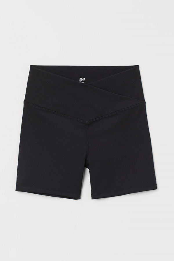 H&M Hotpants High Waist svart