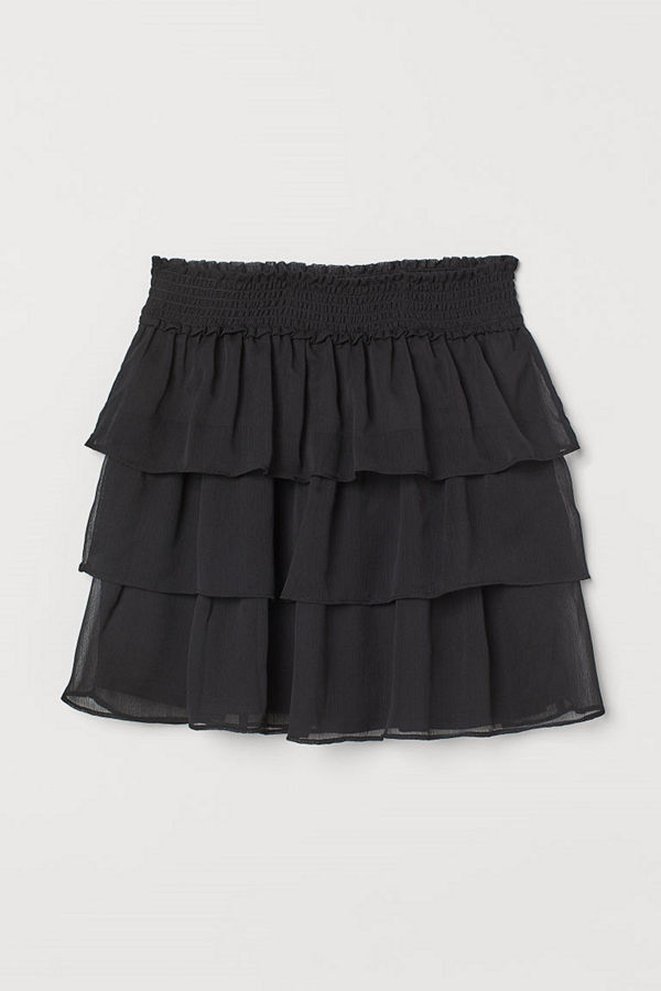 H&M Volangkjol svart