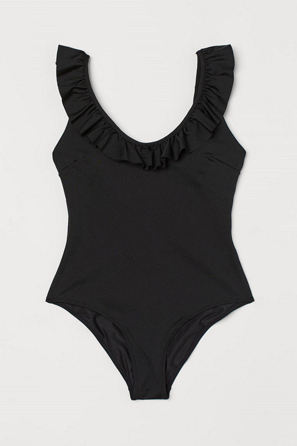 H&M Baddräkt med vadderade kupor svart