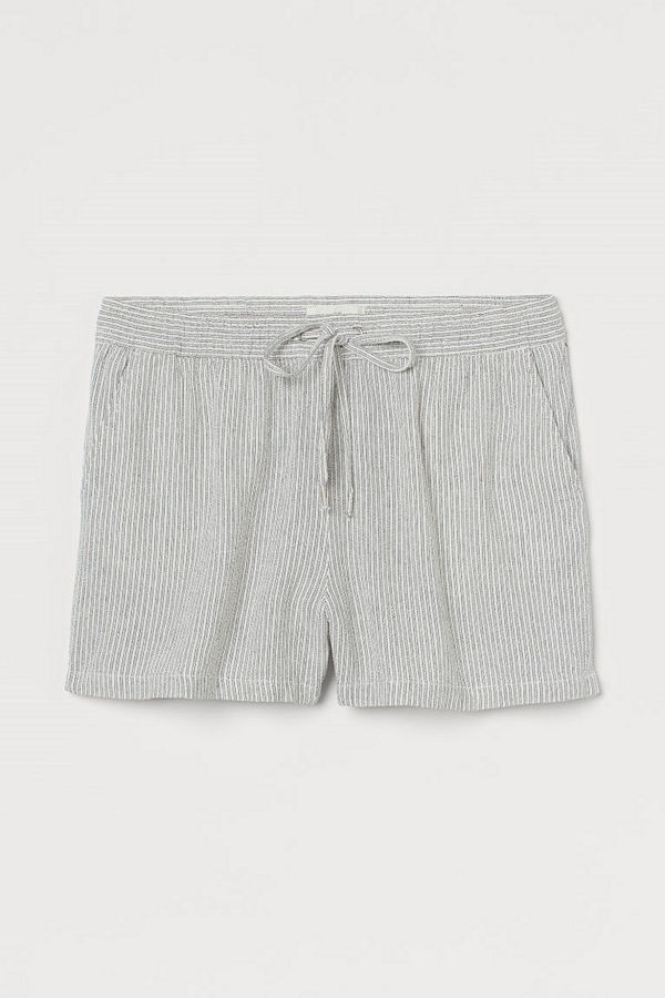 H&M Shorts i linmix vit