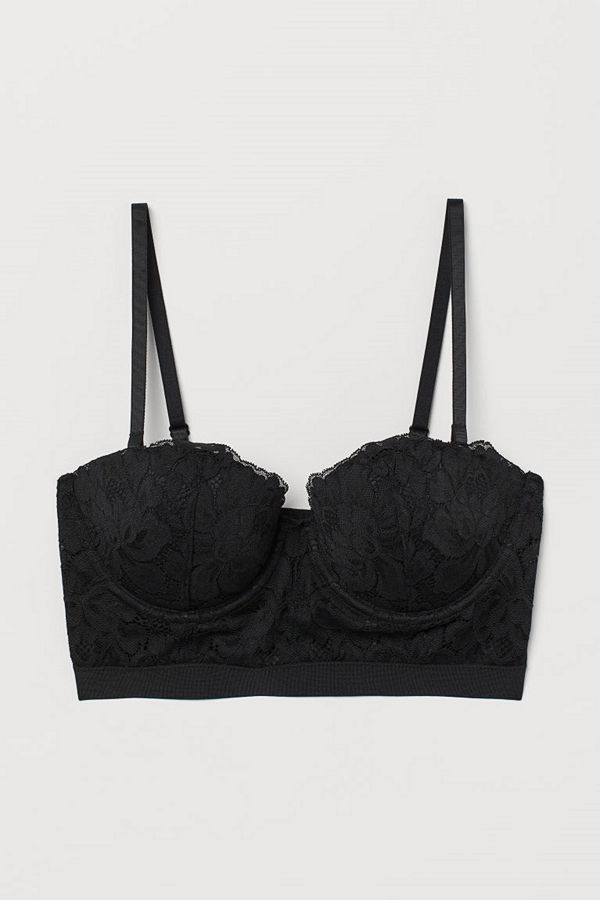 H&M Bralette i spets svart