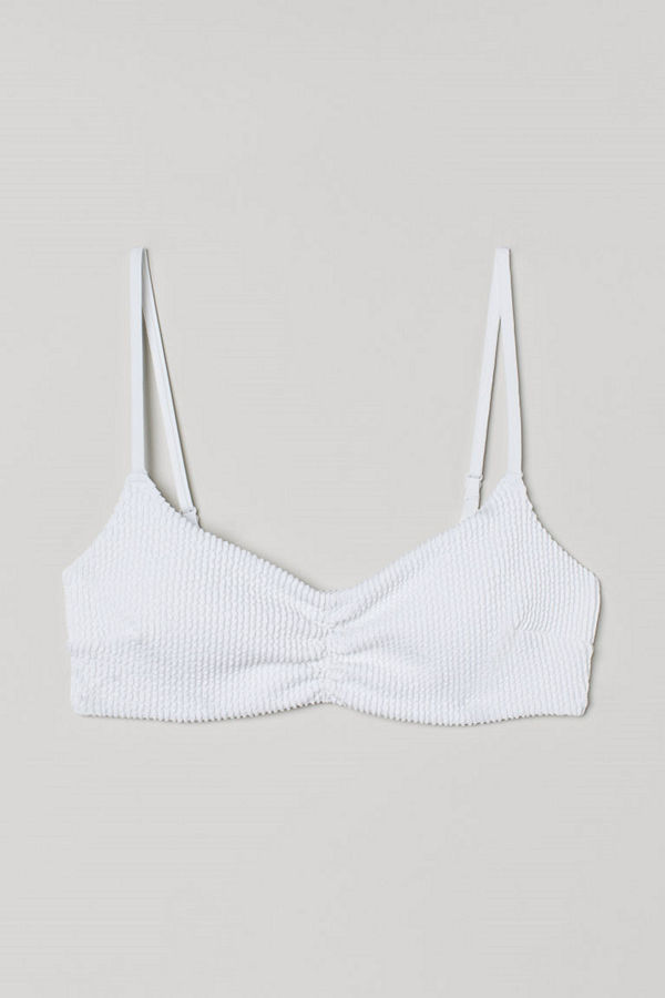 H&M Vadderad bikinitopp vit