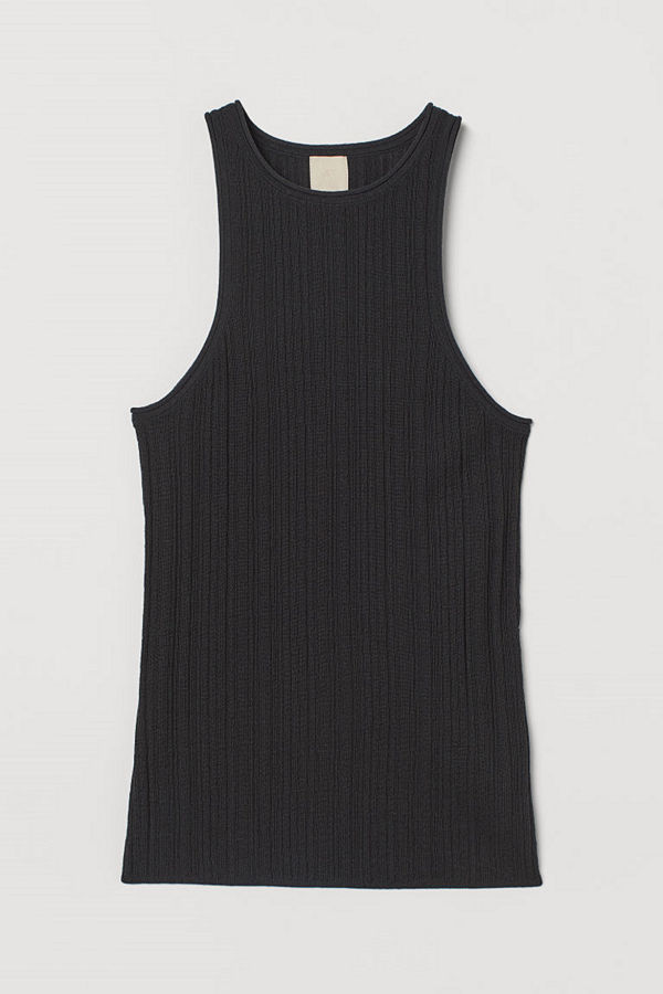 H&M Ribbad tanktop grå