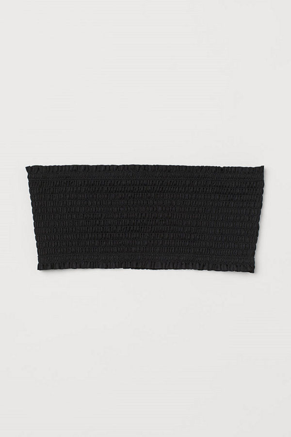 H&M Smockad bandeaubikini-bh svart