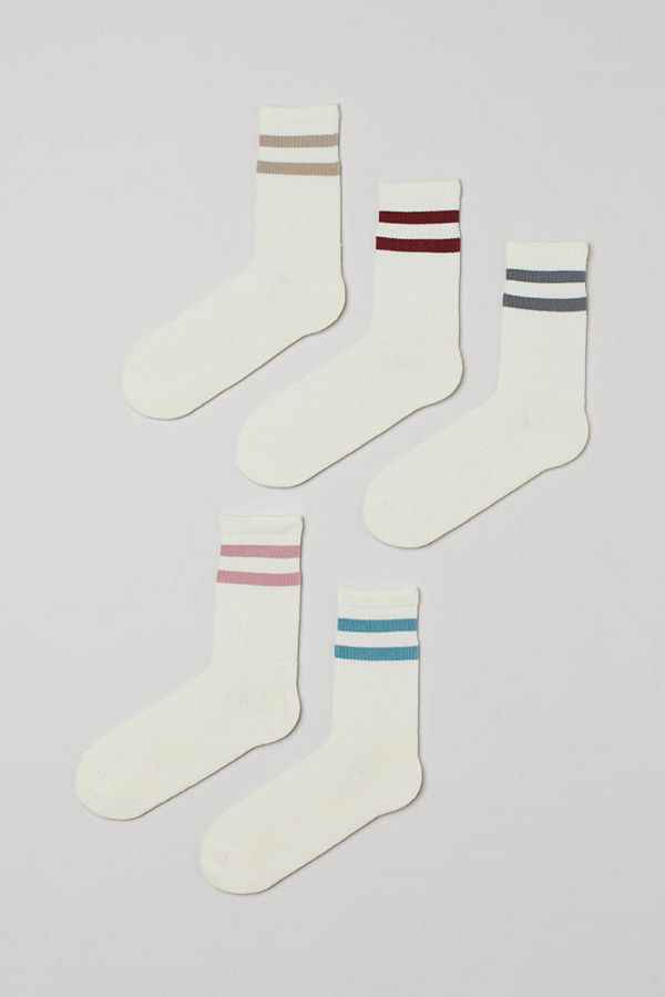 H&M 5-pack strumpor vit