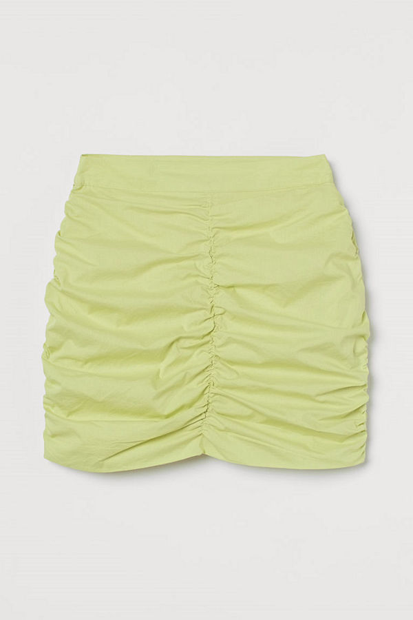 H&M Draperad kjol gul